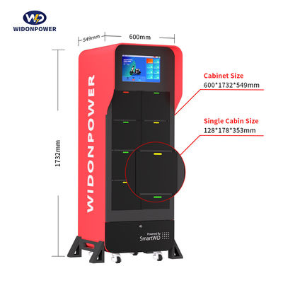 Estación de intercambio de baterías RFID para bicicletas eléctricas Scooter Motocicletas Rickshaws Entrada 100-240V 50/60HZ Di adiós a los problemas de carga
